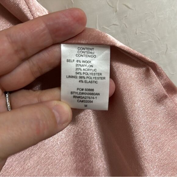 Anthro M Eva Franco Color Block Ribbed Metallic Stripes Knit Knee Length Skirt - Picture 11 of 12